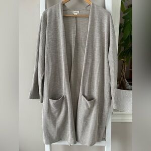 Donni Open Drape Midi Cardigan